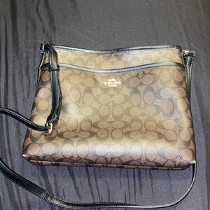 Coach Black and Brown Crossbody Bag